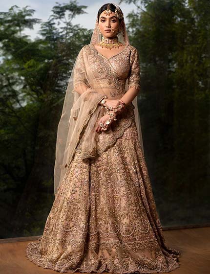 Matte Gold Lehenga