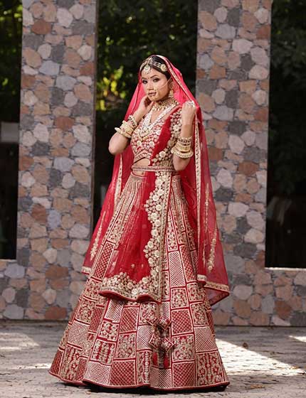 Traditional Red Bridal Lehenga